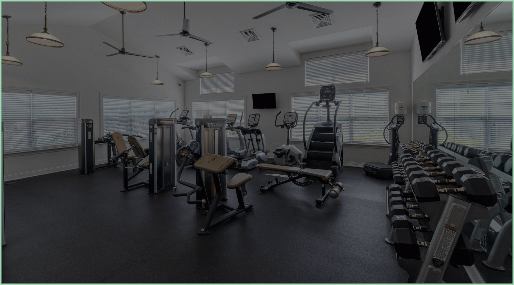a gym with exercise equipment